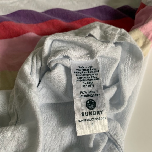 Sold🙌Sundry striped colorful tee - Picture 7 of 7